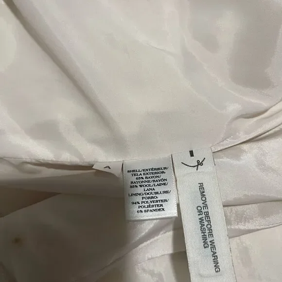 Ann Taylor sweater jacket wool blend size 12 cream white - Picture 5 of 9